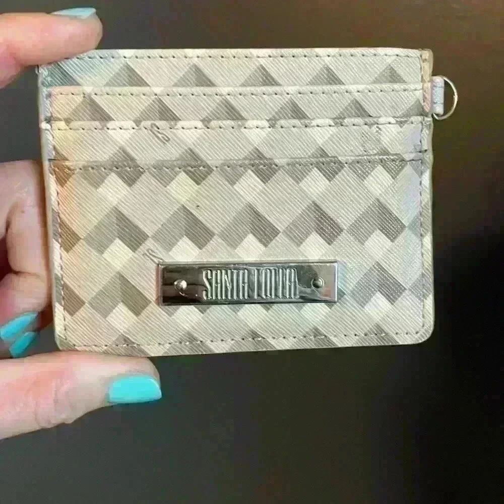 Santa Lolla graphic print card wallet.